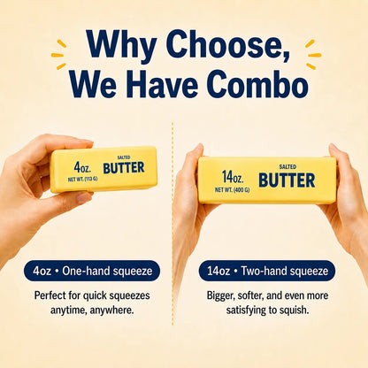 😌 Soft Butter Squishy Toy – Squeeze Away Stress, Fun Gift for All Ages 🧈