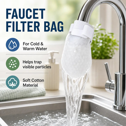 💧 Disposable Cotton Faucet Filter Bags for Cleaner Water✨
