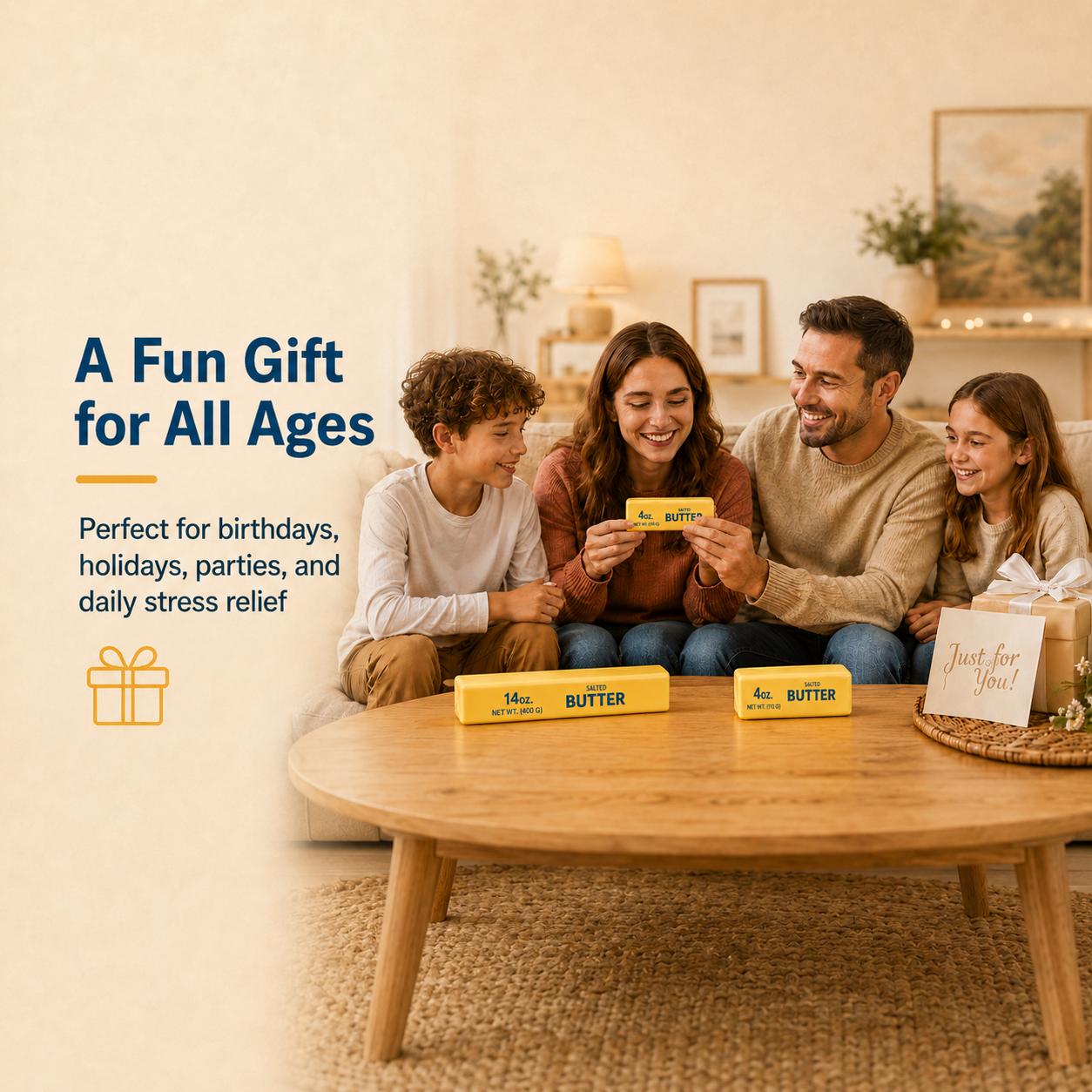 😌 Soft Butter Squishy Toy – Squeeze Away Stress, Fun Gift for All Ages 🧈