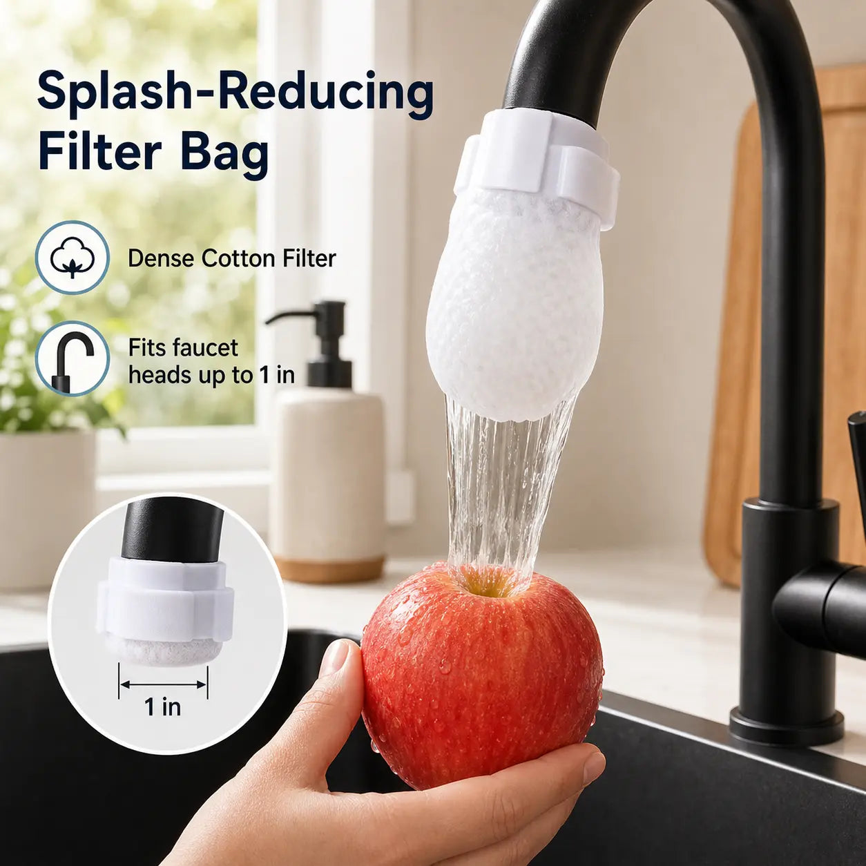 💧 Disposable Cotton Faucet Filter Bags for Cleaner Water✨