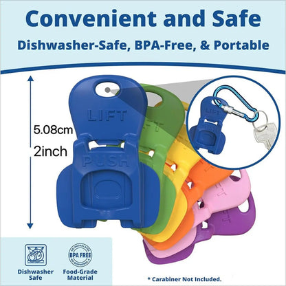 🥤  6-Pack Anti-Contamination Can Covers – Easy Tab Opener & Drink Protector