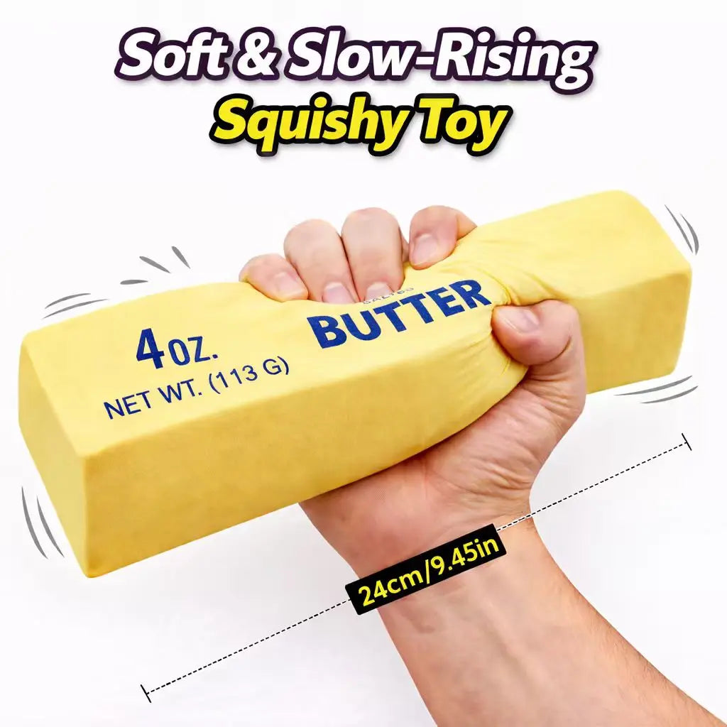 😌 Soft Butter Squishy Toy – Squeeze Away Stress, Fun Gift for All Ages 🧈