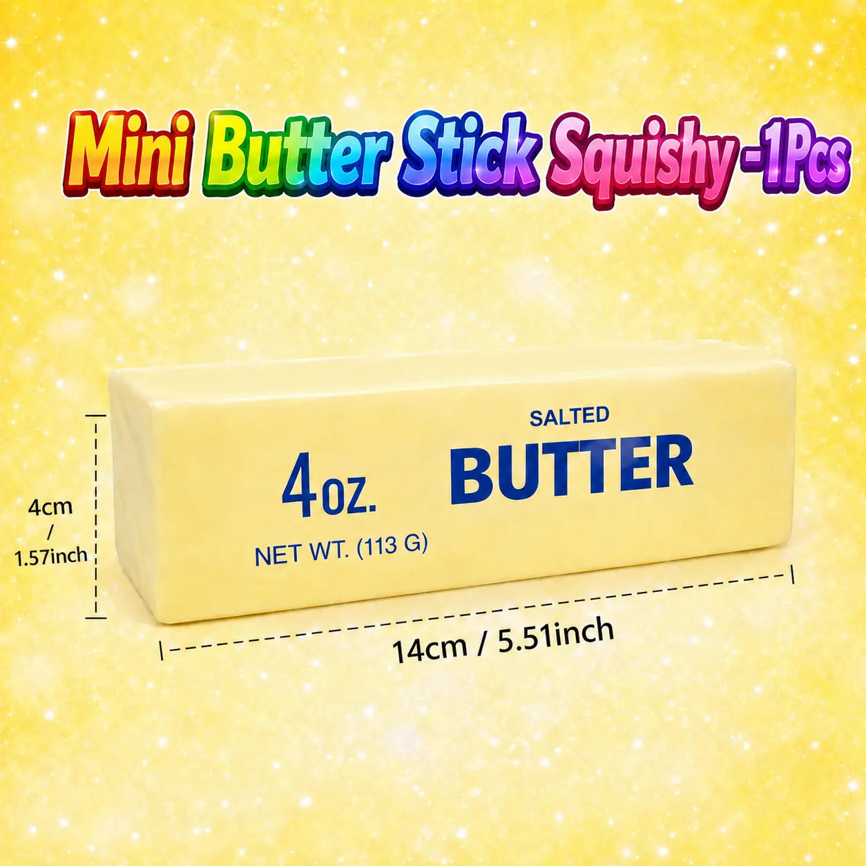 😌 Soft Butter Squishy Toy – Squeeze Away Stress, Fun Gift for All Ages 🧈