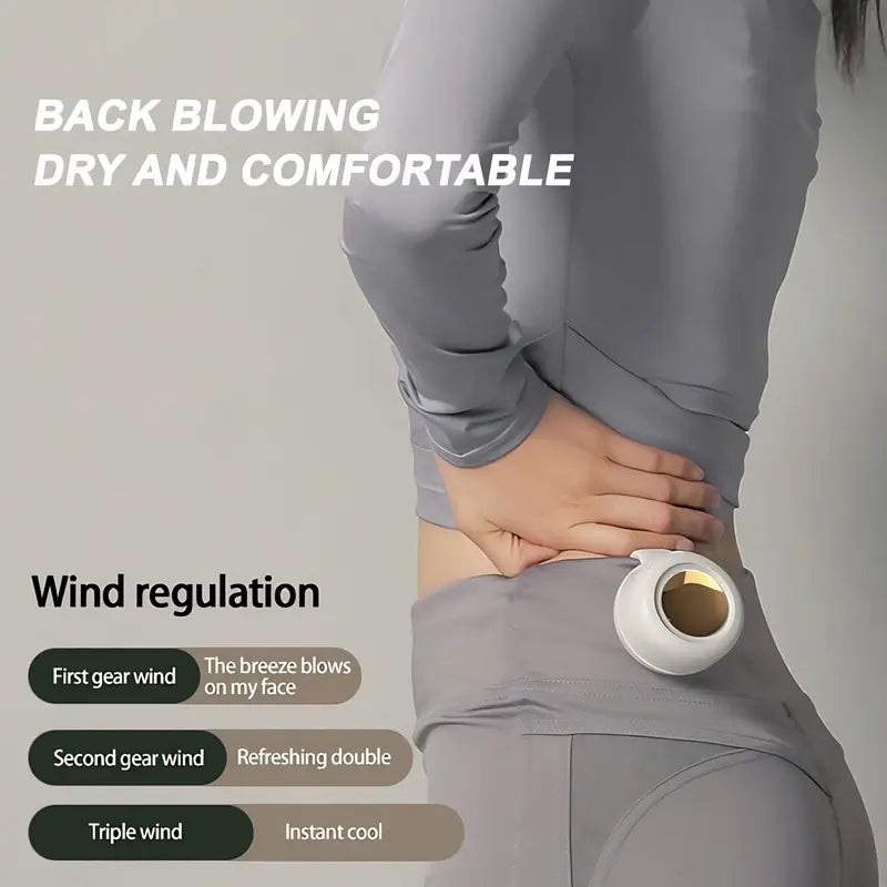 🌞💨 Portable Bladeless Cooling Fan – Hands-Free Waist Fan for Travel, Office & Outdoors ❄️🌬️