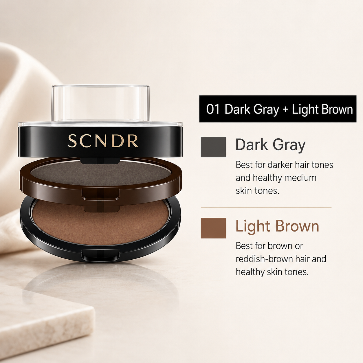 Dark Gray + Light Brown