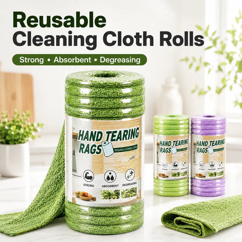 Thick Tear-Off Cleaning Cloth Roll | Reusable Absorbent Kitchen Wipes