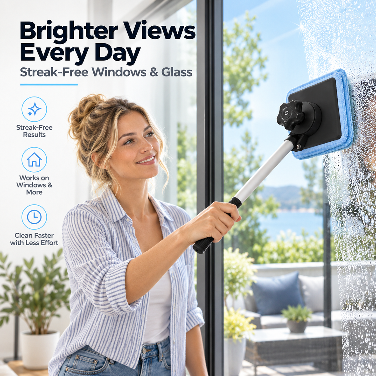 Dual-Side Magnetic Windshield Cleaner — Streak-Free Glass Kit