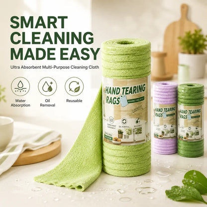 Thick Tear-Off Cleaning Cloth Roll | Reusable Absorbent Kitchen Wipes