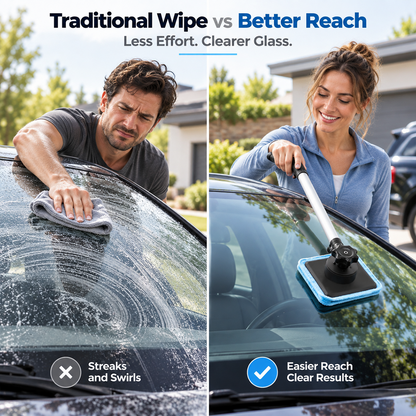 Dual-Side Magnetic Windshield Cleaner — Streak-Free Glass Kit