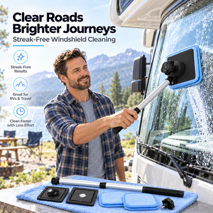 Dual-Side Magnetic Windshield Cleaner — Streak-Free Glass Kit