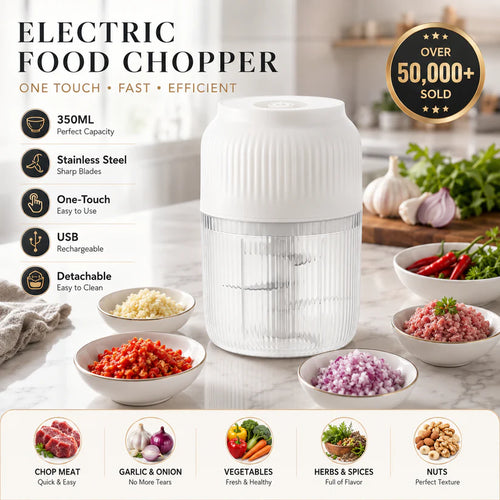 ⚡ 10-Sec Quick Prep! Mini Electric Food Chopper & Vegetable Grinder 🥗