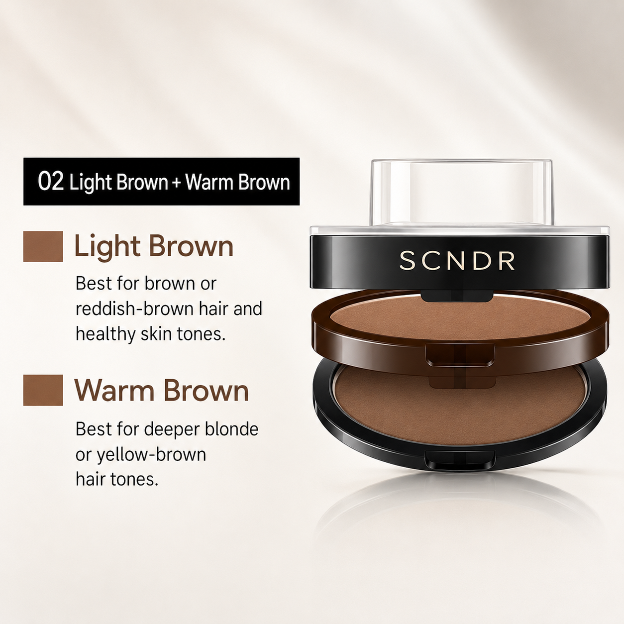 𝑺𝑪𝑵𝑫𝑹® 2026 Brow Stamp Kit with 3 Pairs of Brow Shape Stencils — Waterproof Natural Brows in Seconds
