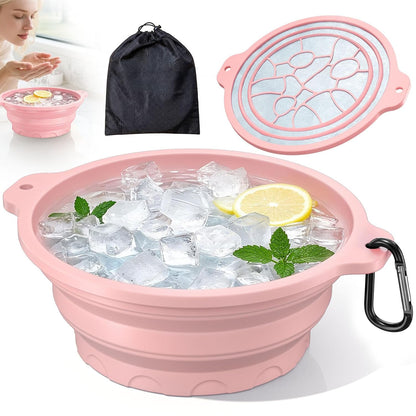 𝑺𝑪𝑵𝑫𝑹®Collapsible Face Ice Bath Bowl with Built-In Ice Tray