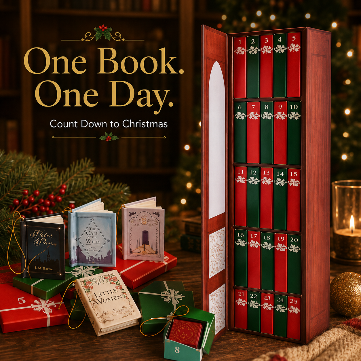25-Day Mini Book Advent Calendar – 25 Tiny Books for Book Lovers