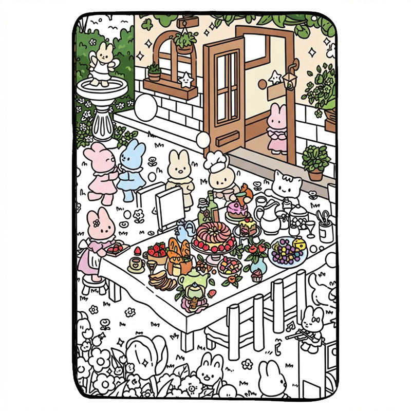 🎨♻️ Reusable DIY Coloring Blanket – Perfect for Kids & Parents! 👨‍👩‍👧‍👦✨