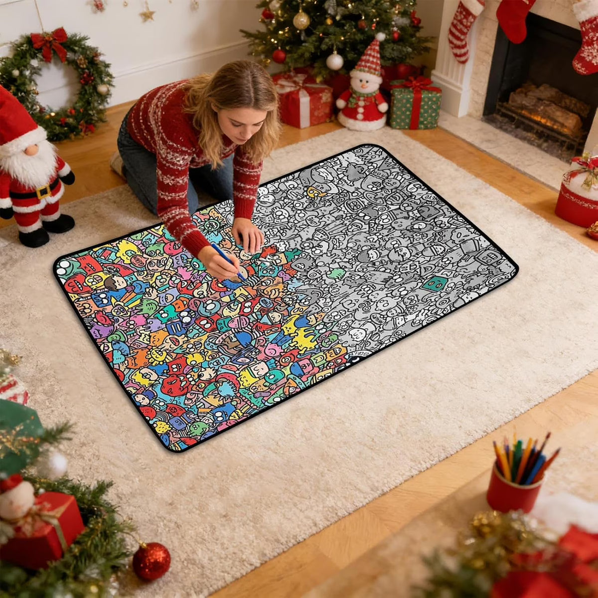 🎨♻️ Reusable DIY Coloring Blanket – Perfect for Kids & Parents! 👨‍👩‍👧‍👦✨
