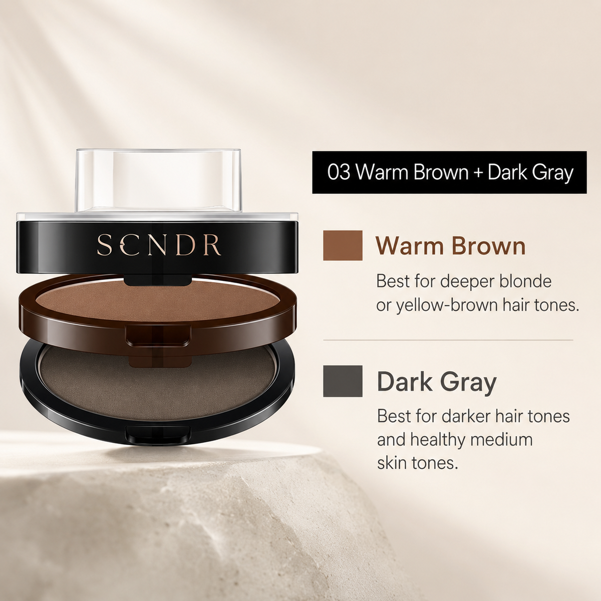 𝑺𝑪𝑵𝑫𝑹® 2026 Brow Stamp Kit with 3 Pairs of Brow Shape Stencils — Waterproof Natural Brows in Seconds