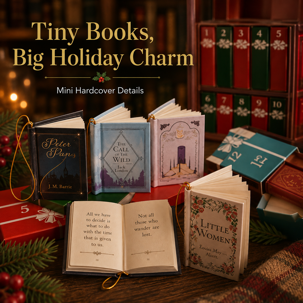 25-Day Mini Book Advent Calendar – 25 Tiny Books for Book Lovers