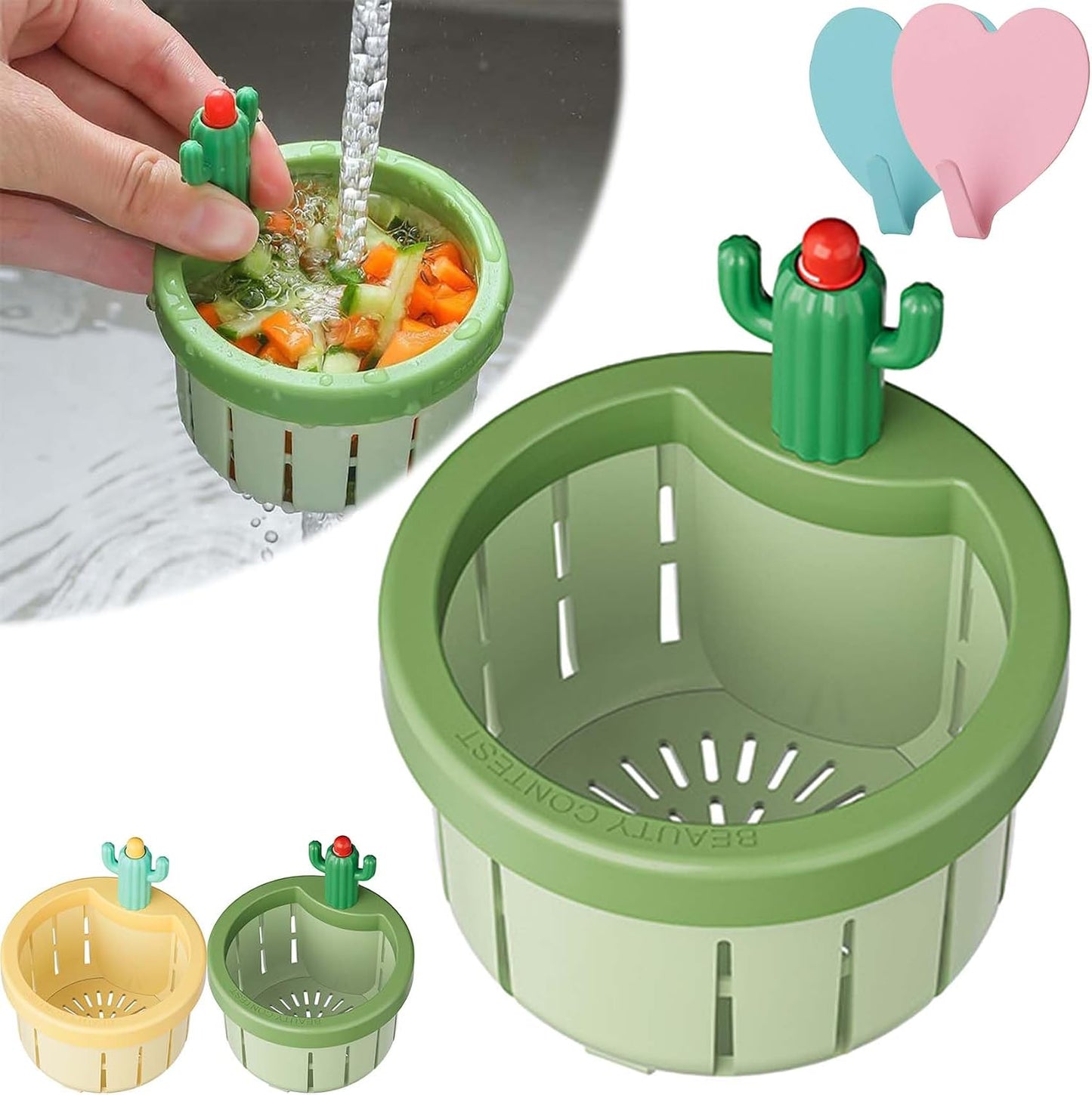 🌵𝑺𝑪𝑵𝑫𝑹®2026 Cactus-Shaped Sink Filter Basket — Hands-Free, Anti-Clogging Drain Filter