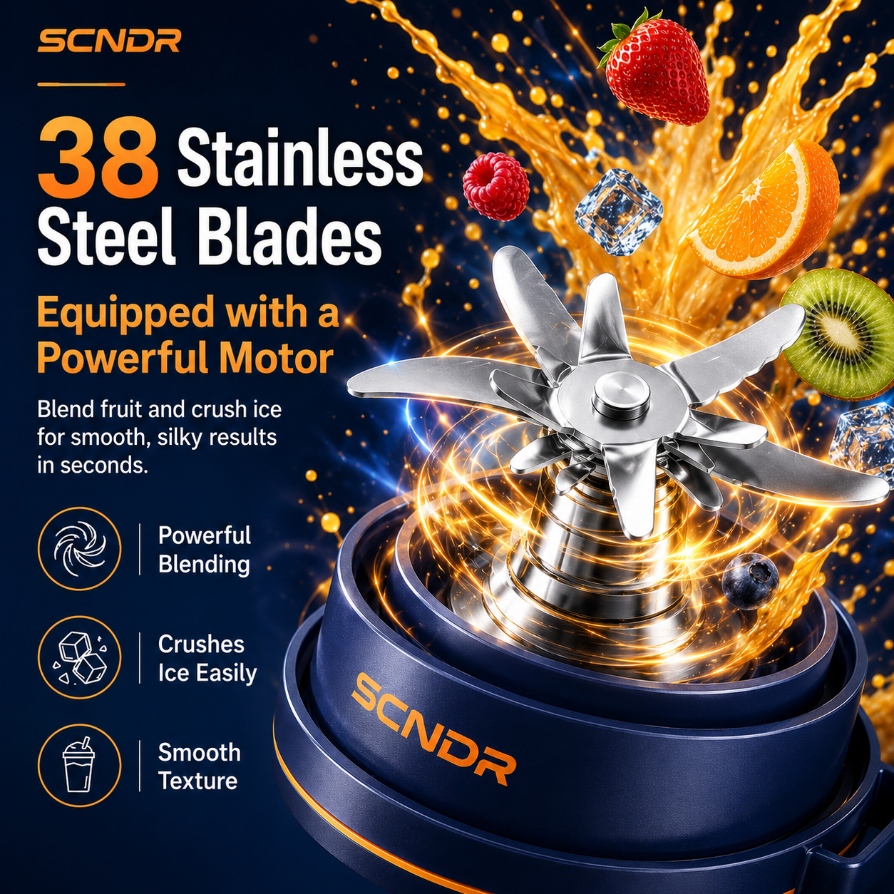 SCNDR® 1300mL Wireless Portable Juice Cup – Rechargeable Smoothie Blender for Fresh Juice, Shakes & Travel