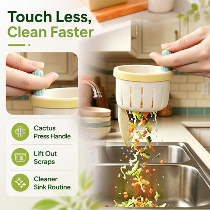 🌵𝑺𝑪𝑵𝑫𝑹®2026 Cactus-Shaped Sink Filter Basket — Hands-Free, Anti-Clogging Drain Filter