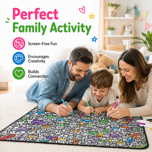 🎨♻️ Reusable DIY Coloring Blanket – Perfect for Kids & Parents! 👨‍👩‍👧‍👦✨