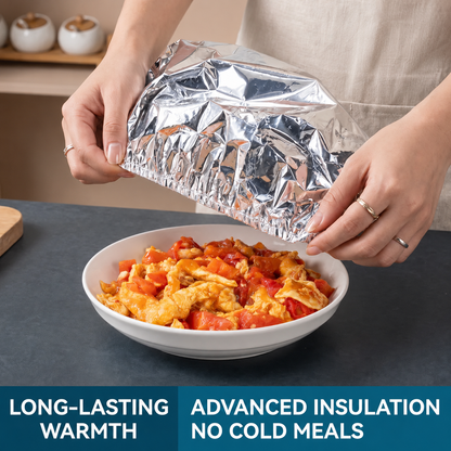 🧑‍🍳 2026 HeatLock Disposable Foil Food Covers (Reusable) — Keep Food Hot, Fresh & Bug-Free🔥