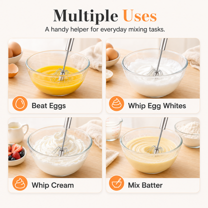 No Plug. No Battery. Just Perfectly Mixed Eggs in Seconds.