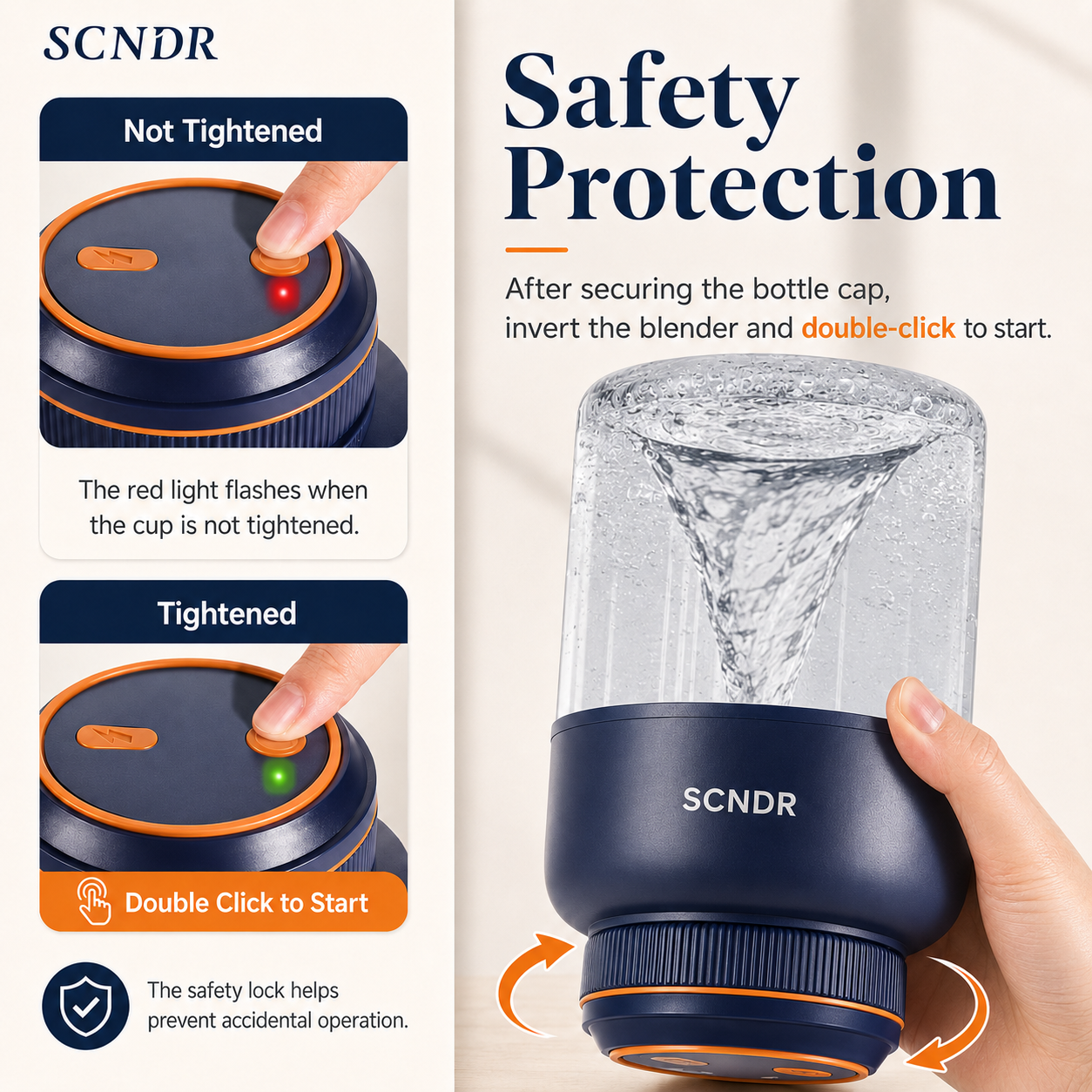 SCNDR® 1300mL Wireless Portable Juice Cup – Rechargeable Smoothie Blender for Fresh Juice, Shakes & Travel