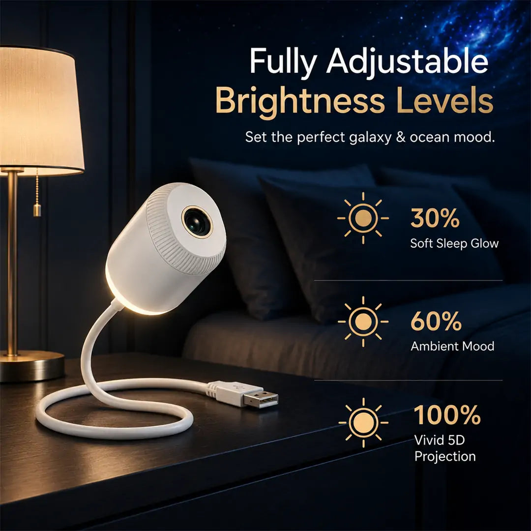 SCNDR® Smart HD Dynamic 5D Holographic Projection Night Light