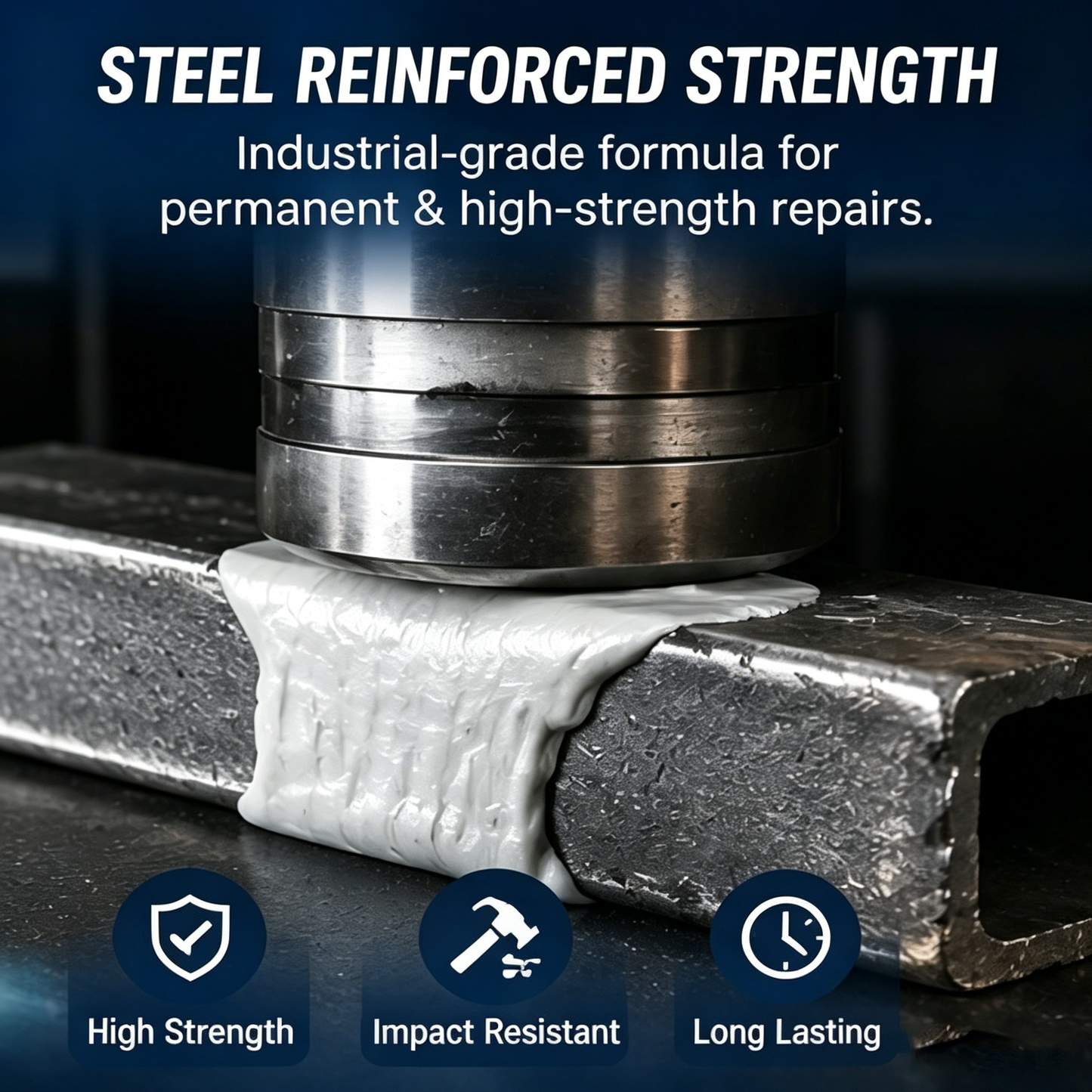 Steel-Reinforced Epoxy Repair Putty Kit – Fill Cracks, Gaps & Broken Surfaces