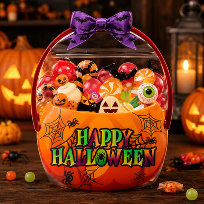 🎃 Halloween Cauldron Treat Bags – Clear Fillable Party Favor Bags