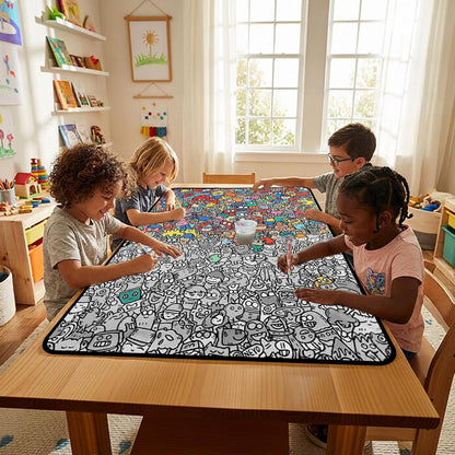 🎨♻️ Reusable DIY Coloring Blanket – Perfect for Kids & Parents! 👨‍👩‍👧‍👦✨