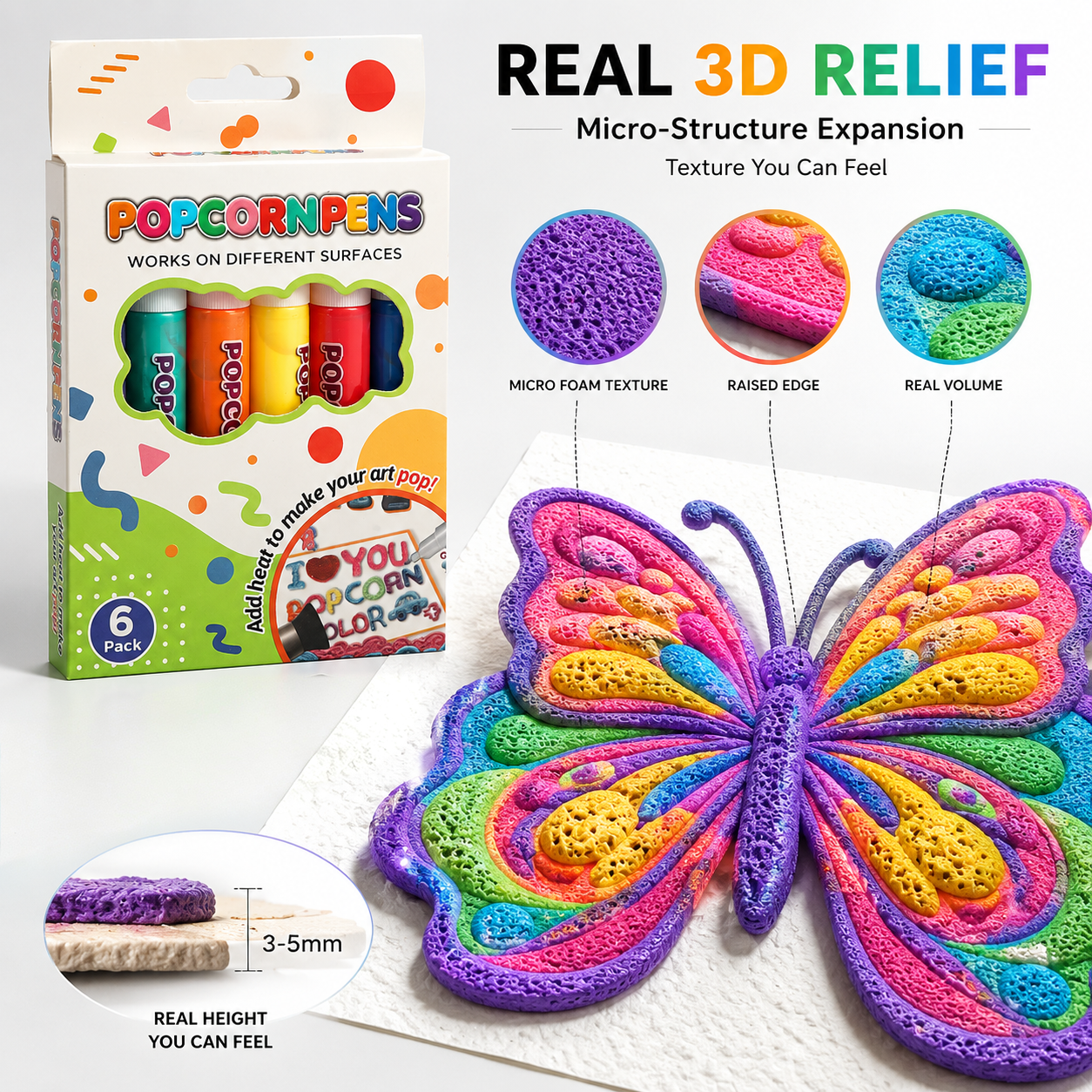 🔥 3D Relief Art Pen – Turn Flat Drawings Into Touchable 3D Art