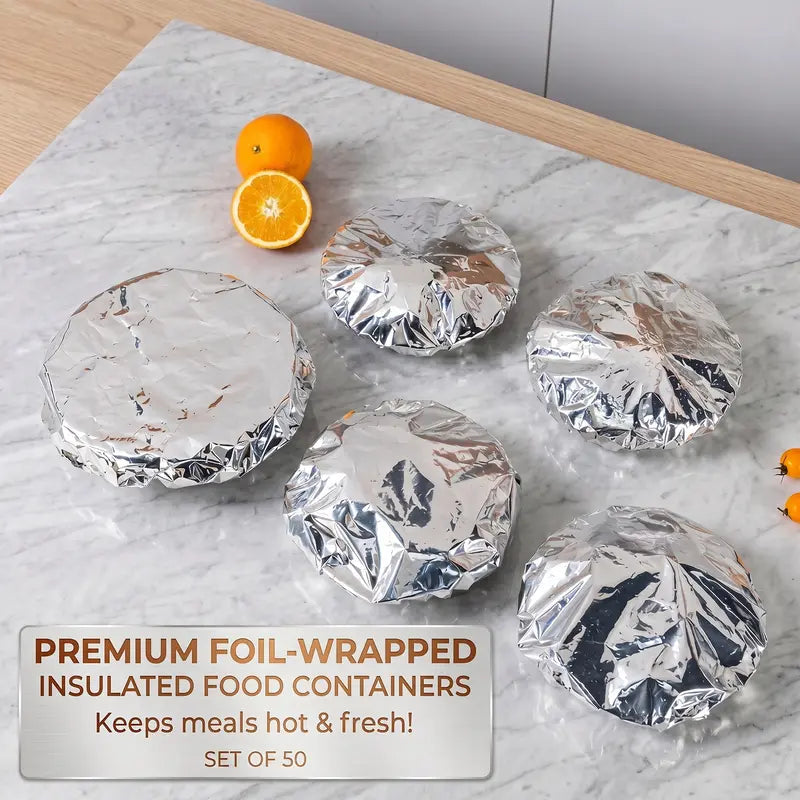 🧑‍🍳 2026 HeatLock Disposable Foil Food Covers (Reusable) — Keep Food Hot, Fresh & Bug-Free🔥