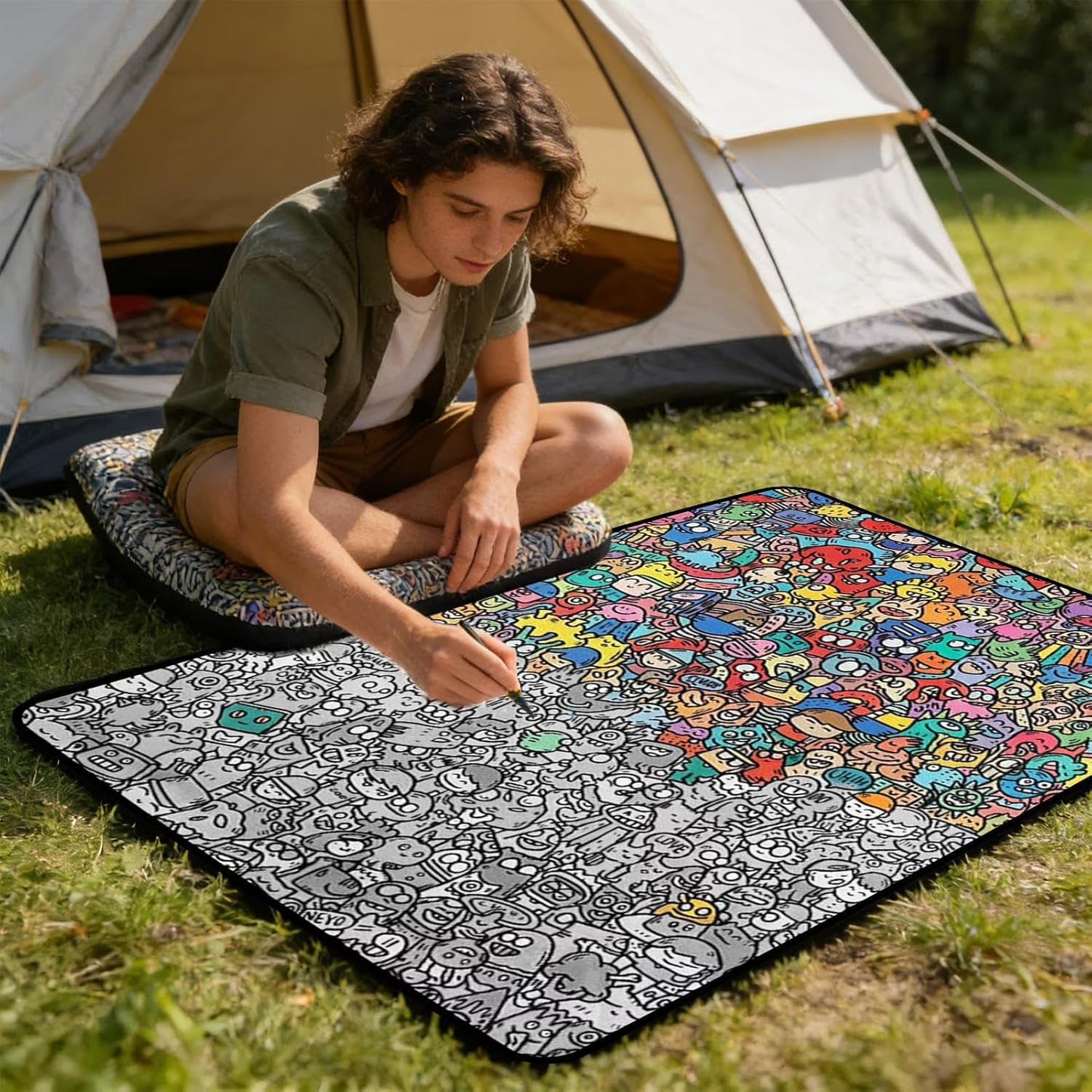 🎨♻️ Reusable DIY Coloring Blanket – Perfect for Kids & Parents! 👨‍👩‍👧‍👦✨