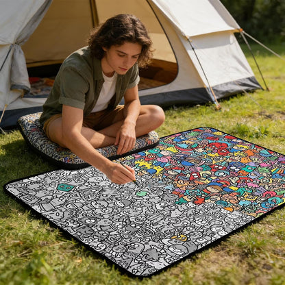 🎨♻️ Reusable DIY Coloring Blanket – Perfect for Kids & Parents! 👨‍👩‍👧‍👦✨