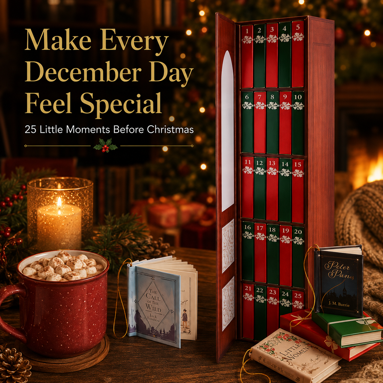 25-Day Mini Book Advent Calendar – 25 Tiny Books for Book Lovers