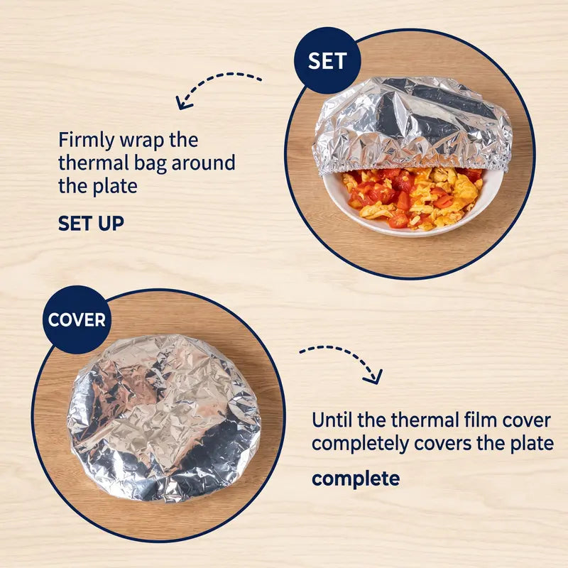 🧑‍🍳 2026 HeatLock Disposable Foil Food Covers (Reusable) — Keep Food Hot, Fresh & Bug-Free🔥