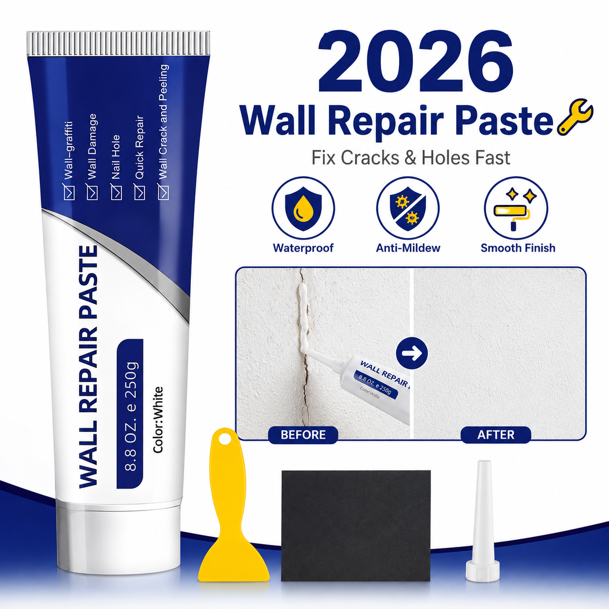 2026 Large Capacity Waterproof Wall Repair Paste 🏠✨ Crack & Hole Fix