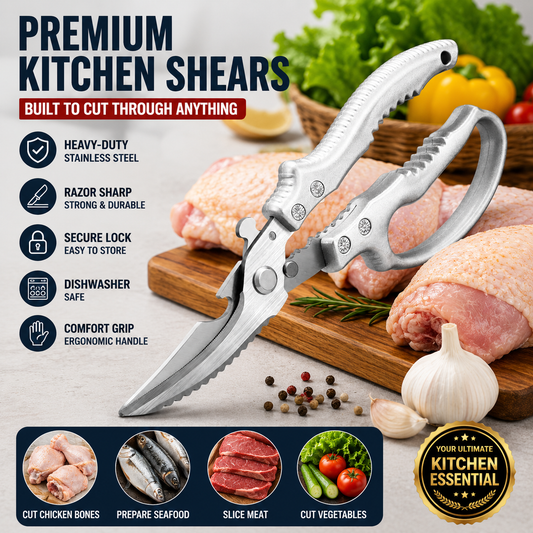 SCNDR®2026 Professional Kitchen Poultry Shears with Safety Lock