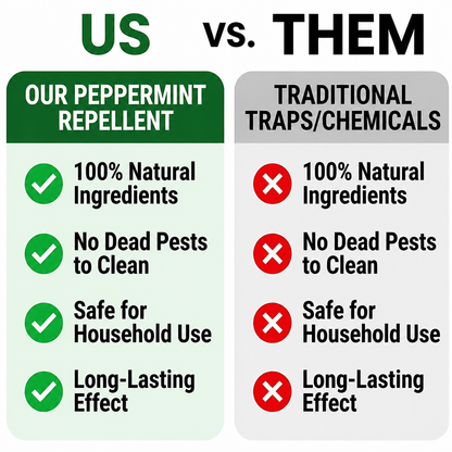 🐭 Keep Rodents Away Naturally – 12-Pack Peppermint & Lemon Repellent Balls 🌿