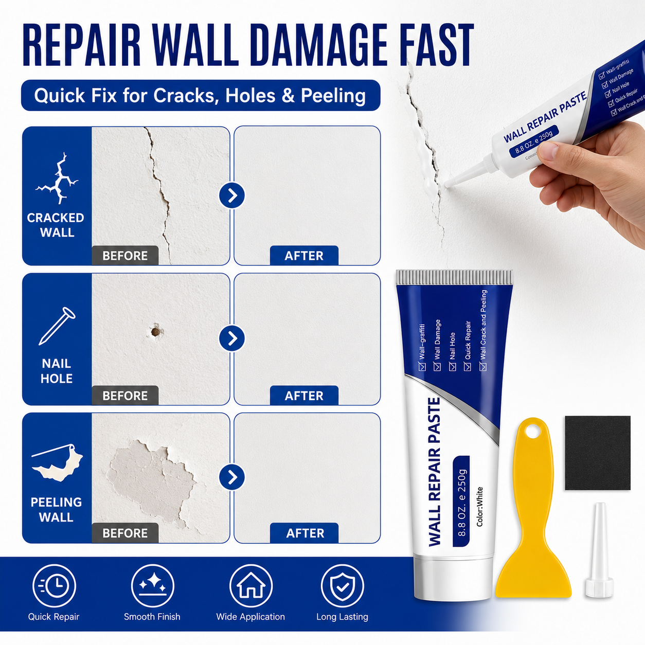 2026 Large Capacity Waterproof Wall Repair Paste 🏠✨ Crack & Hole Fix