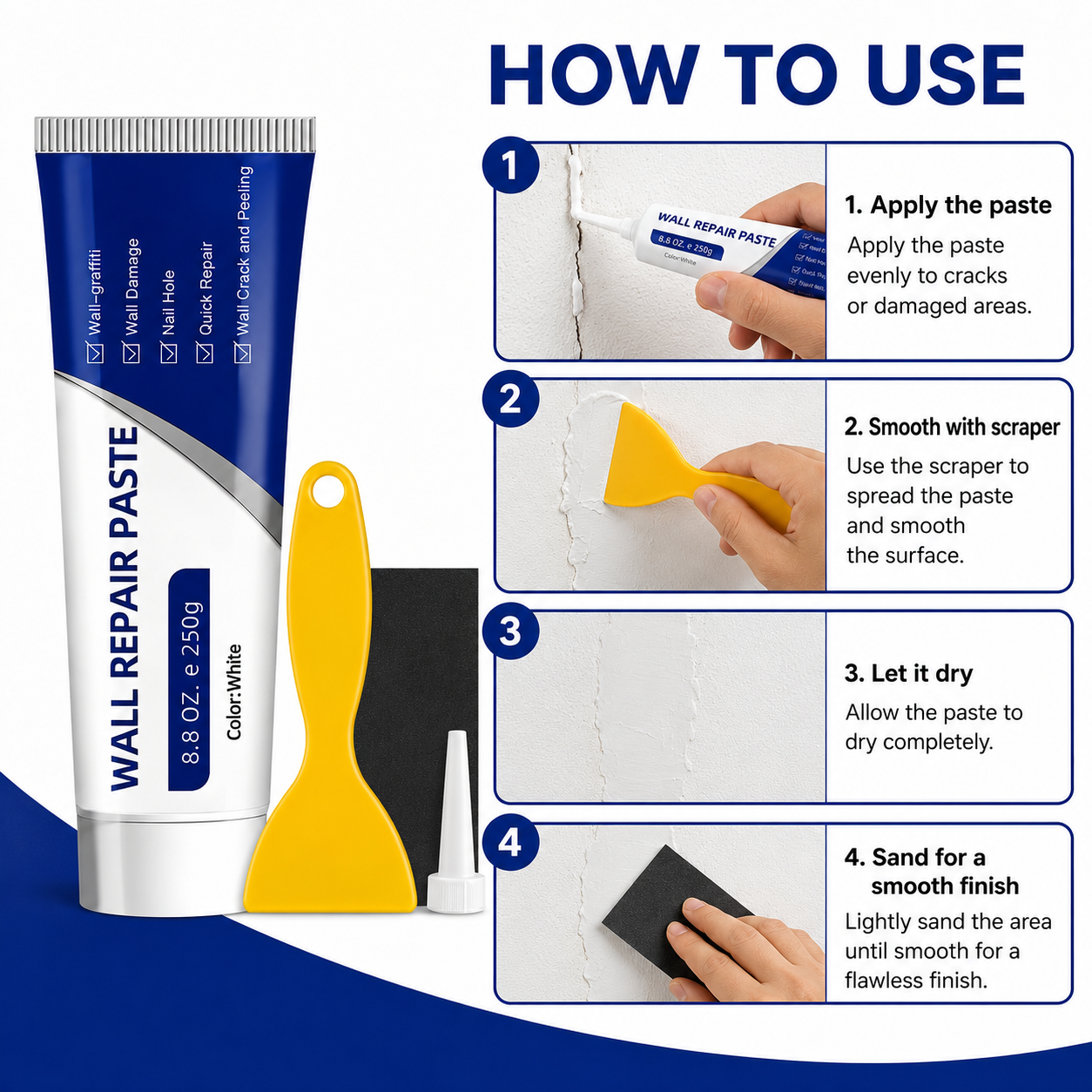 2026 Large Capacity Waterproof Wall Repair Paste 🏠✨ Crack & Hole Fix