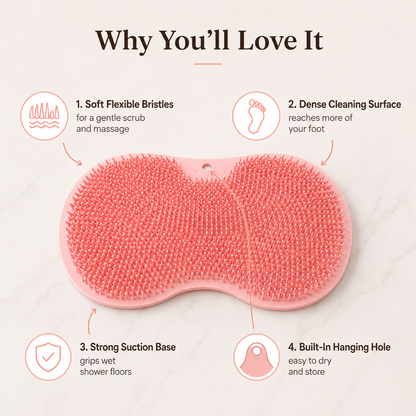 🚿🦶 Foot Spa Scrubber Mat — No More Bending