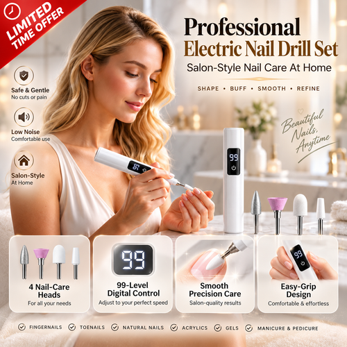 𝑺𝑪𝑵𝑫𝑹® Professional Electric Nail Drill Kit – Digital Speed Manicure & Pedicure System