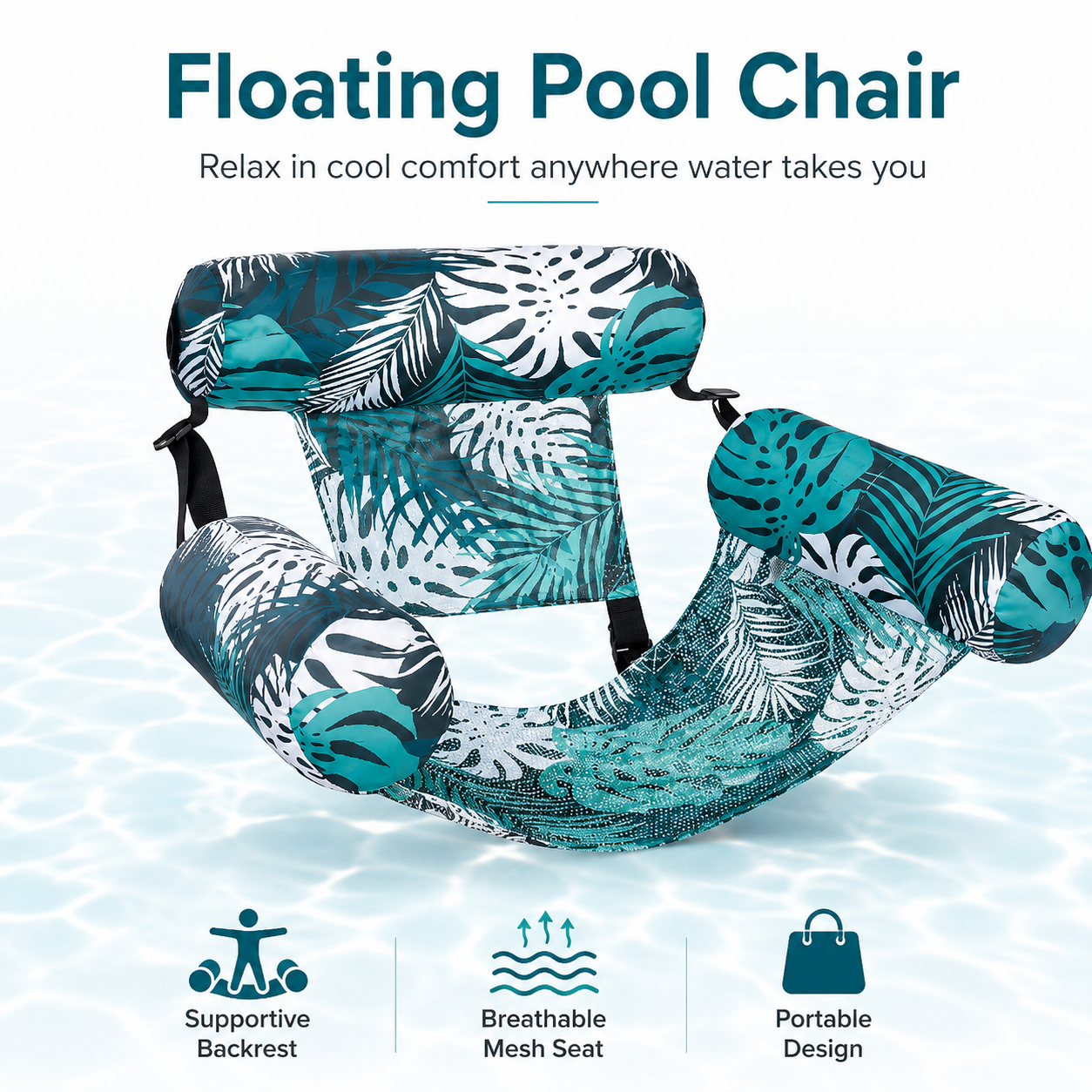 🌊 Float, Relax & Enjoy Summer — Inflatable Pool Lounge Chair