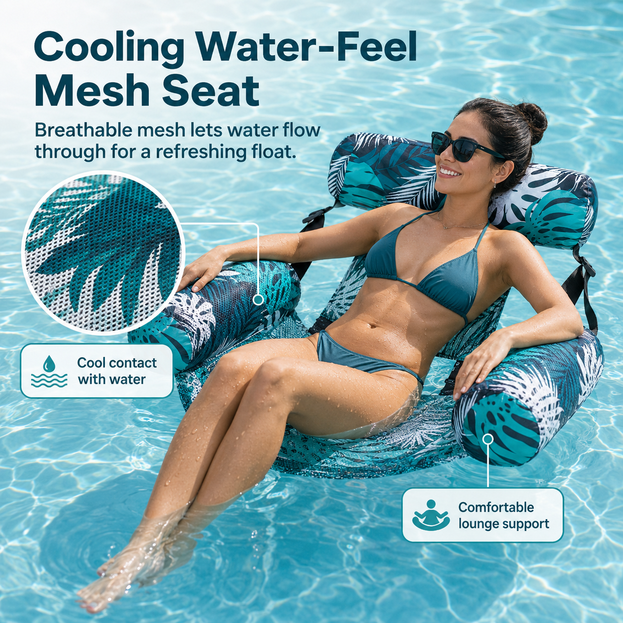 🌊 Float, Relax & Enjoy Summer — Inflatable Pool Lounge Chair