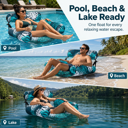 🌊 Float, Relax & Enjoy Summer — Inflatable Pool Lounge Chair
