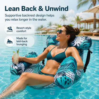 🌊 Float, Relax & Enjoy Summer — Inflatable Pool Lounge Chair